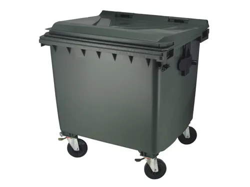Container 770 Liter Vlak Deksel Grijs