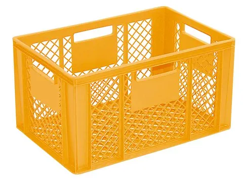 Euronorm Stapelkrat Pe 320x600x400mm 63liter Open Geel