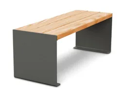 zitbank B 1200mm 3latten zitting licht eikenhout H 450mm staal grijs