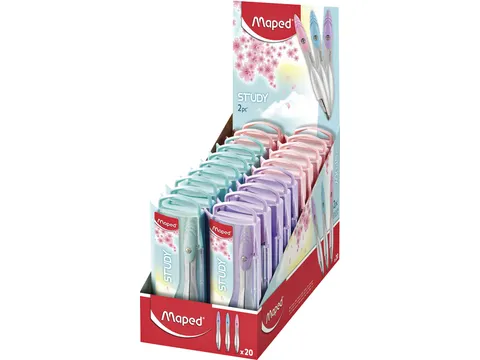 Passer Maped Study 2-delig display à 20 stuks pastel assorti