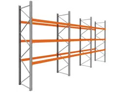 palletstelling,basis+2xaanbouw,HxBxD 3990x8500x1100mm,vakl. 3000kg