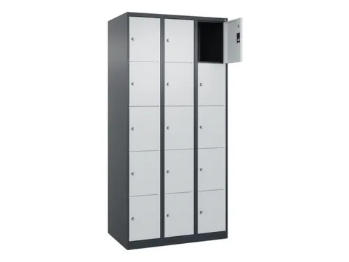 lockerkast,HxBxD 1850x900x500mm,3x5vakken,vak B 300mm,cil.-slot