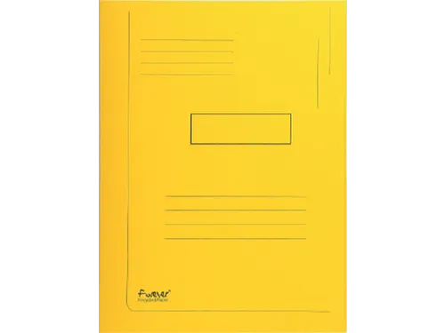 Dossiermap Exacompta Forever A4 2 kleppen 290gr geel