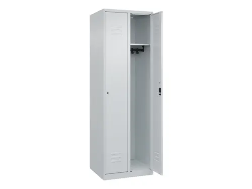 locker,HxBxD 1850x600x500mm,2vak,vak B 300mm,cil.-slot,staand op vloer