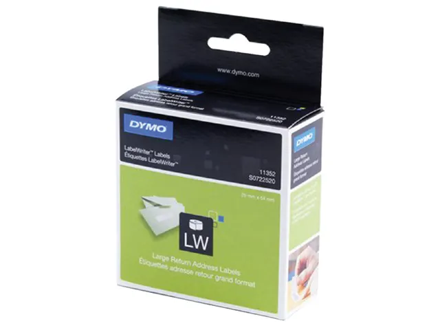 Etiket Dymo 11352 Labelprint Retouradres 25x54mm