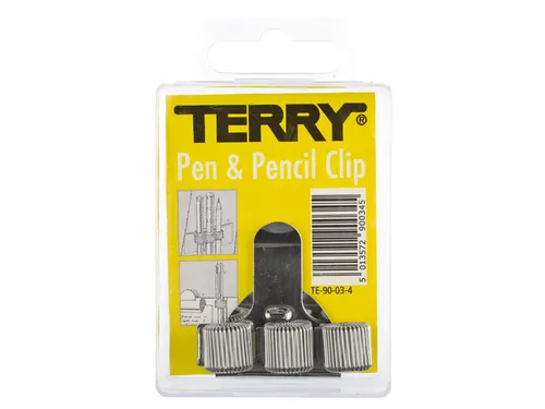 Terry Clip Tbv 3 Pennen/potlood Zilverkleurig