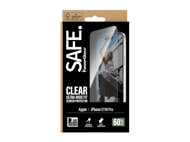PanzerGlass SAFE. by Screen Protector iPhone 17 | iPhone 16 Pro | U