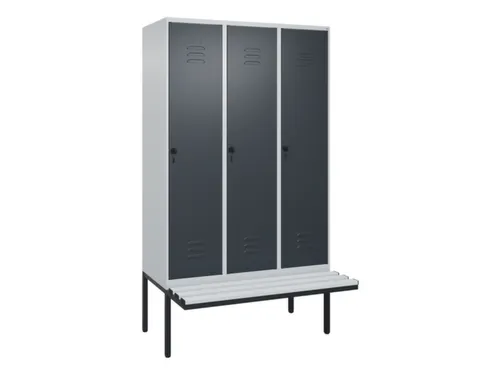 locker voor scheiding van kleding,HxBxD 2120x1200x815mm,3vak