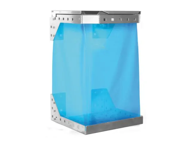 vuilniszakhouder,v. perfoplaat,HxBxD 305x300x120mm,aluminium-kleurig