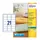 Adresetiket Avery J8560-25 63,5x38,1mm Transparant Inkjet 525 stuks