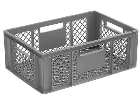 Euronorm Stapelkrat Pe 220x600x400mm 43liter Open Grijs