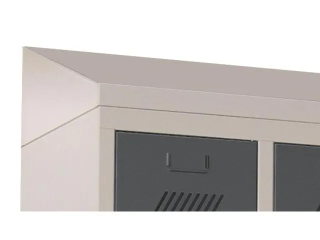 schuin opzetdak,v. garderobekast,4vak,vak B 300mm,In kleur van de romp