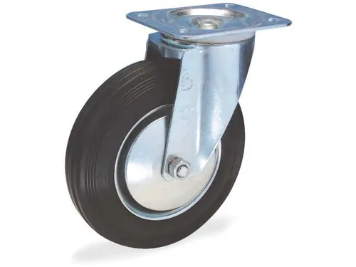 zwenkwiel,draagverm. 115kg,massief rubber-banden,ØxB 140x37,5mm