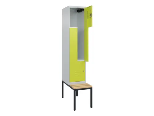 Z-garderobekast,HxBxD 2120x400x815mm,2vak,vak B 400mm,cil.-slot