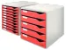 Module à 10 tiroirs Leitz rouge