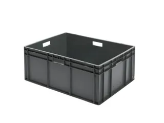 Euronorm Stapelkrat 320x800x600mm 127liter Wanden/bodem Gesl. Grijs - 1