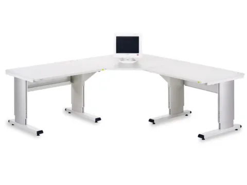 ESD-koppelelement voor montagetafel 90° BxD 800x800mm blad grijs hoek