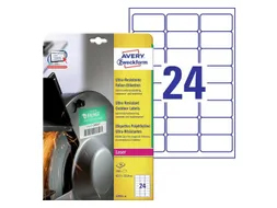 Etiket Avery Zweckform L7912-10 63.5x33.9mm polyethyleen wit 240 stuks
