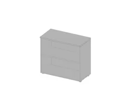 kantoorstelling HxBxD 815x900x450mm 2 OH 1xhouten vloer aluminium grij