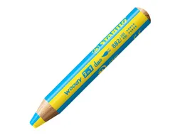 Kleurpotloden STABILO 882 woody 3 in 1 duo puntenslijper ass 6st