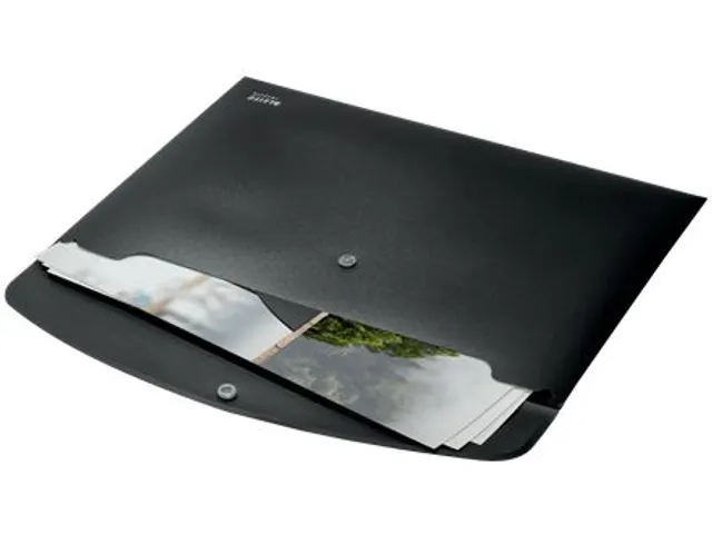 Enveloptas Leitz Recycle A4 met drukknopen PP zwart