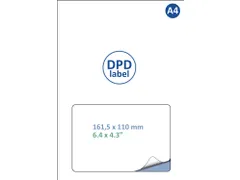 Retourlabel DPD label A4 161.5x110mm 500 Vel