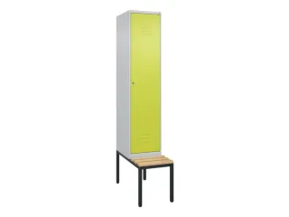 locker met bank,HxBxD 2120x400x815mm,1vak,vak B 400mm,cil.-slot - 1