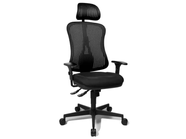 Siège Bureau Pivotant Assise Noir Dossier Maille Noir