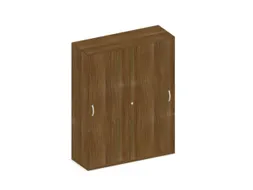 Schuifdeurkast 1540x1200x430mm Romp Noten Decor Front Noten