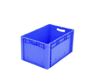 Euronorm Stapelkrat Pp 320x600x400mm Wand/bodem Gesloten Blauw 65l - 1