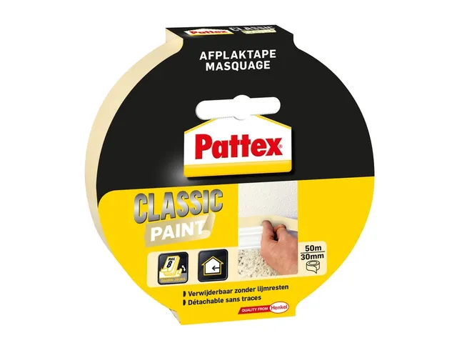 Afplaktape Pattex Classic 30mmx50m creme