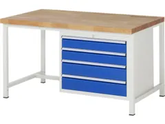 werkbank,HxBxD 840-1040x1500x900mm,beukblad,draagverm. 1250kg,4voeten