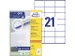 etiket Avery ILK 70x41mm 100 vel 21 etiketten per vel wit