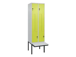 Z-garderobekast,HxBxD 2120x600x815mm,2vak,vak B 300mm,draaigrendel - 1