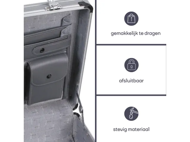 Aluminium Diplomatenkoffer 460x335x110mm 16.9 Liter