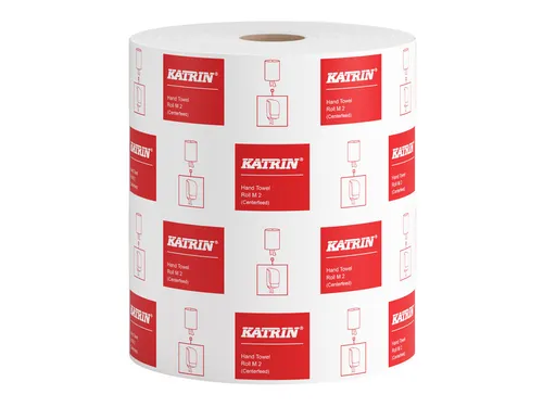Handdoekrol Katrin Centerfeed M2 481911 2-laags 21cmx152m wit