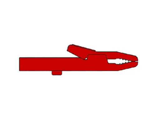 Geisoleerde Krokodillenklem 4mm / Rood (AK 2 S)