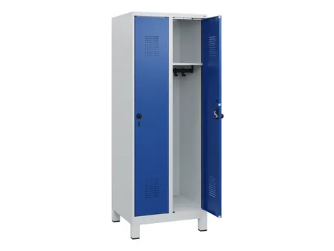 schoollocker,HxBxD 1630x600x500mm,2vak,vak B 300mm,draaigrendel,voeten