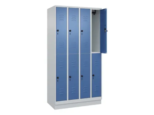 dubbeldekse locker,HxBxD 1950x1000x500mm,4x2vak.,vak B 250mm