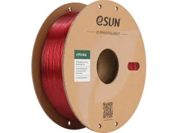 3D Printer Filament eTPU-95A eSun 1,75mm Transparant Rood 1kg
