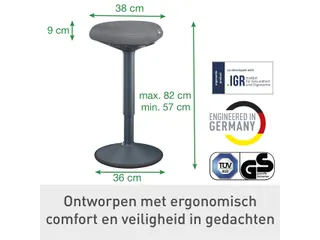 Actieve stakruk Leitz Ergo met comfortzitting 57-82cm - 4