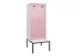 locker met bank,voor scheiding van kleding,HxBxD 2120x800x815mm,2vak
