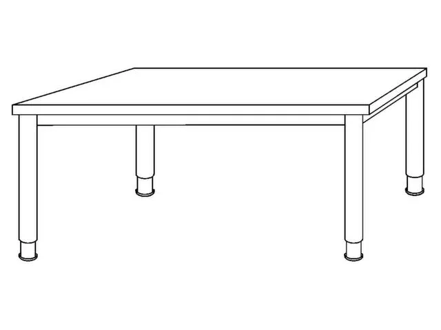 bureau à hauteur réglable,HxlxP 680-760x1600x800mm,panneau érable