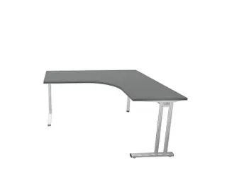 bureau in vrije vorm,HxBxD 740x1600x1600mm,vrije vorm,MS-donkergrijs - 1