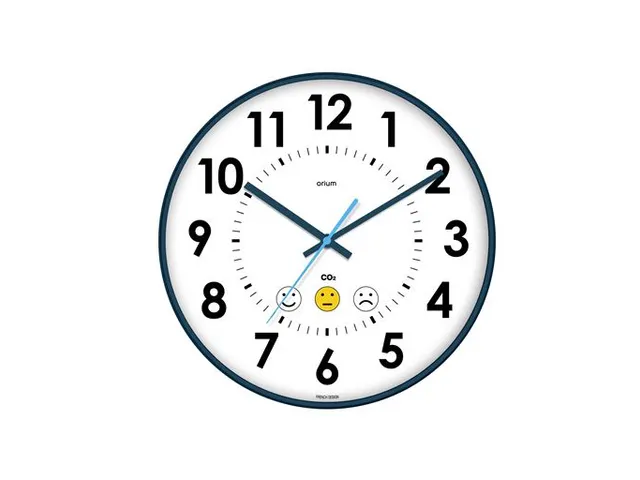 Horloge murale CEP Orium 35 cm avec capteur de CO2 pour un climat int