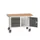 werkbank,HxBxD 830x1250x600mm,multiplexblad,uitrusting: 3laden,kast
