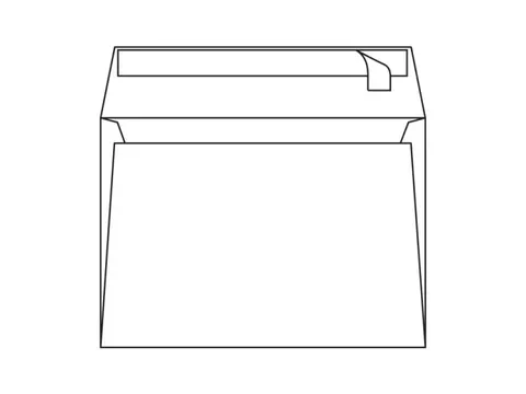 Envelop vergé Wit 120 Gram C6 114x162mm Met Strip