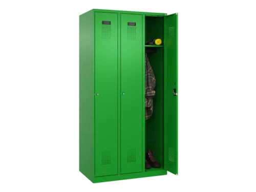 locker,HxBxD 1850x900x500mm,3vak,vak B 300mm,cil.-slot,staand op vloer