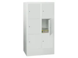 Lockersysteem 1187x630x500mm 2x3 Vakken 300mm Cilinderslot