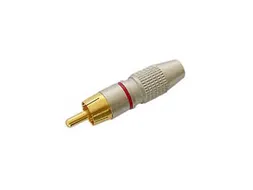 Mannelijke Rca Plug - Vergulde Stekker - Rood